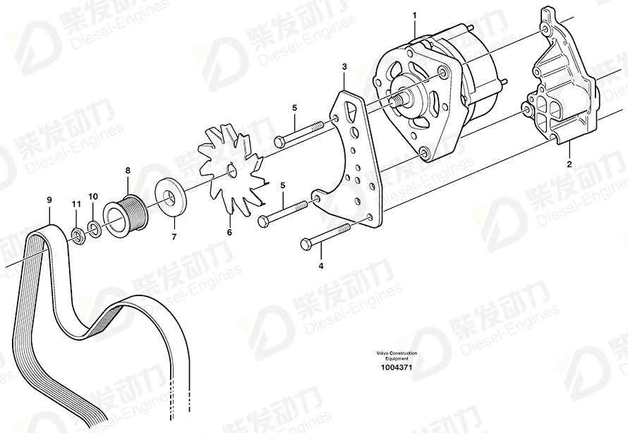 VOLVO Back-up ring 20405797 Drawing