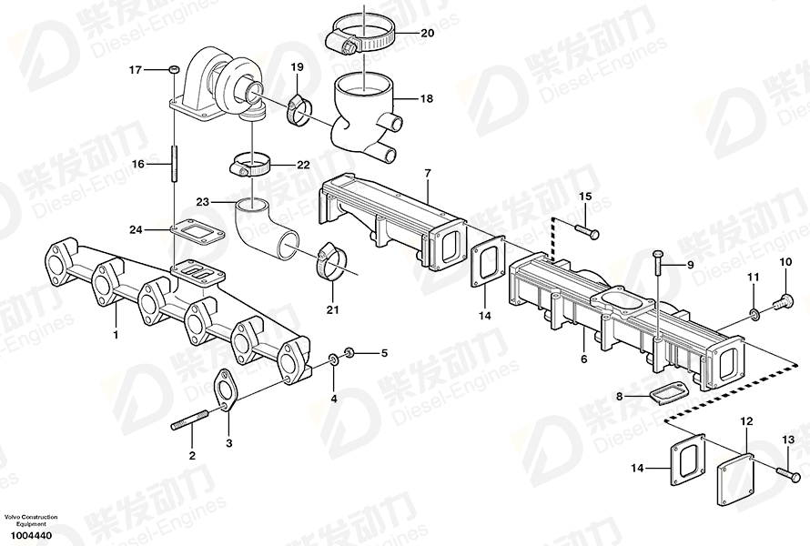 VOLVO Pipe elbow 20450765 Drawing