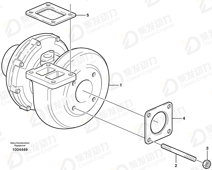 VOLVO Turbocharger 20500295 Drawing