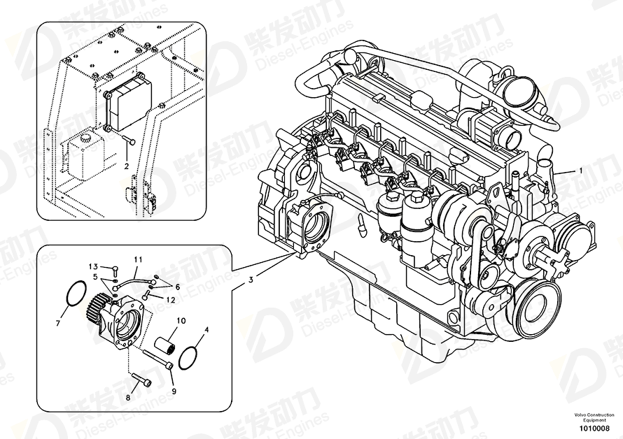 VOLVO Engine 14519204 Drawing