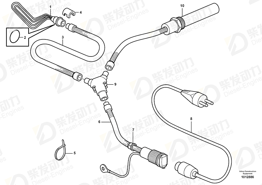 VOLVO Cable 11115539 Drawing