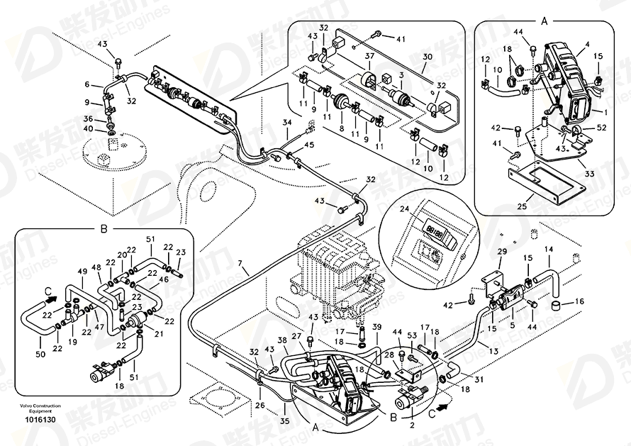 VOLVO Thermostat 14529940 Drawing