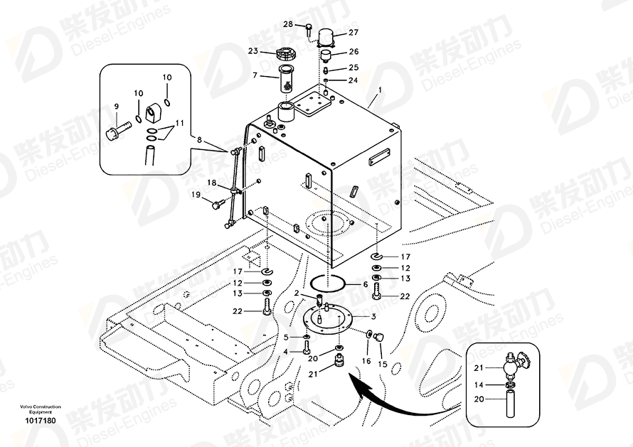VOLVO Fuel tank 14520729 Drawing