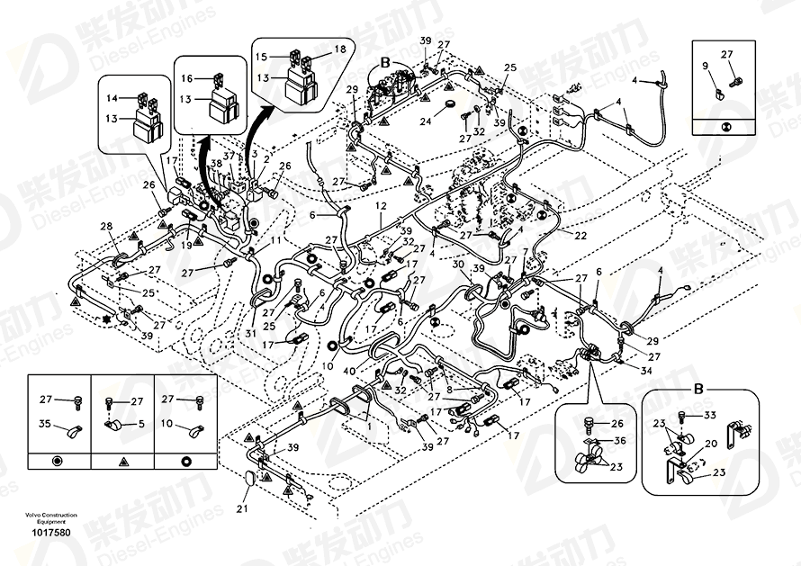 VOLVO Cable harness 14512406 Drawing