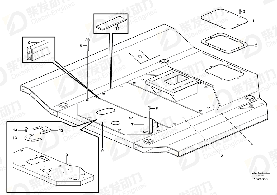 VOLVO Rubber moulding 11059877 Drawing