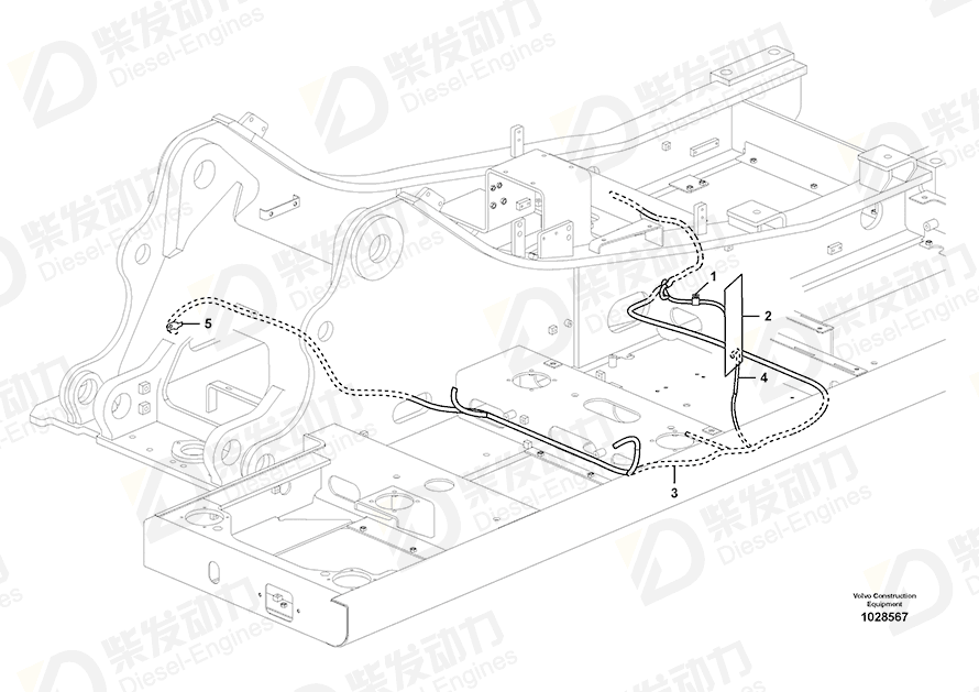 VOLVO Cable harness 14566577 Drawing