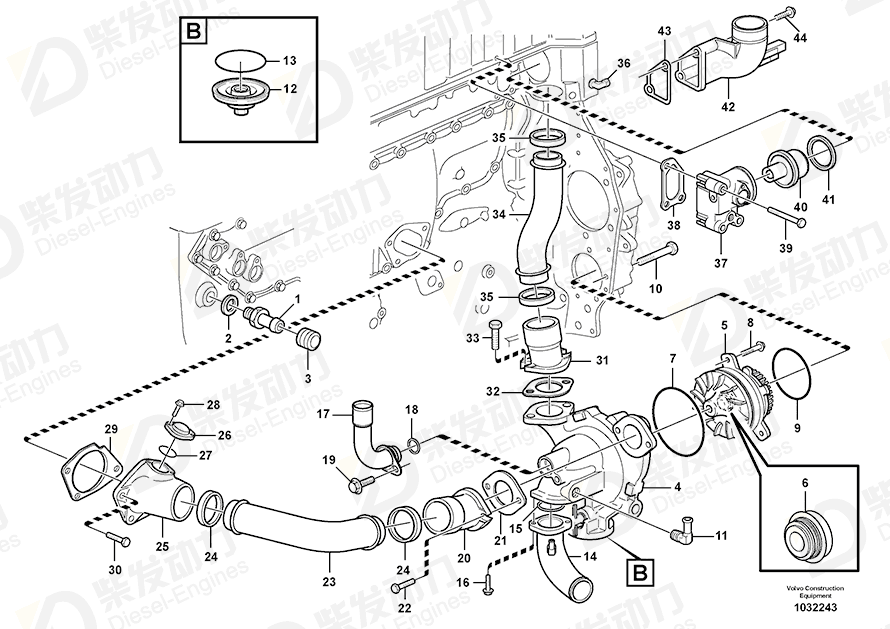 VOLVO Thermostat 8149186 Drawing