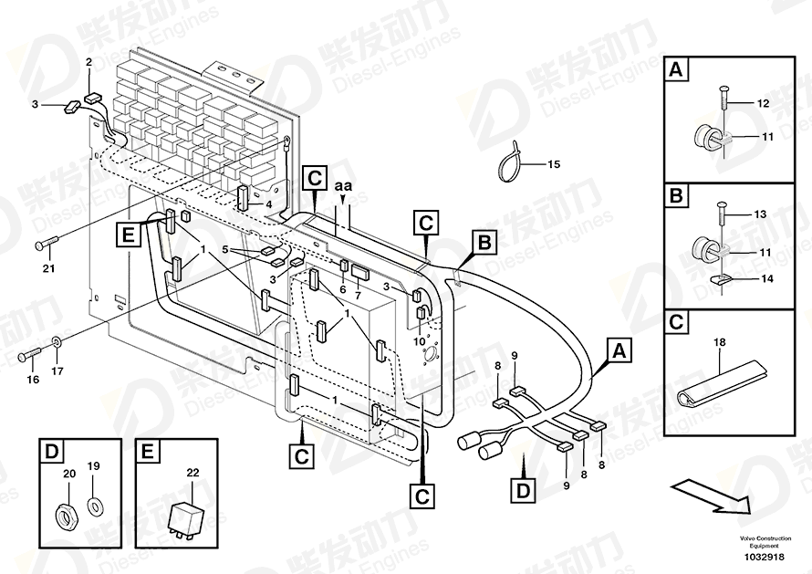 VOLVO Cable harness 11192531 Drawing