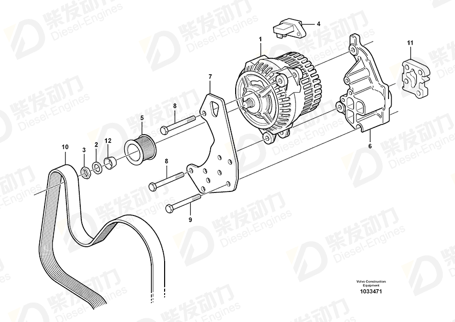 VOLVO Spacer plate 20798125 Drawing