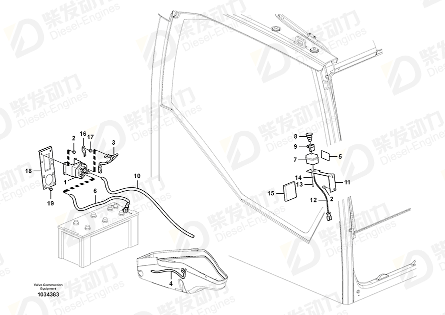 VOLVO Cable harness 14566537 Drawing