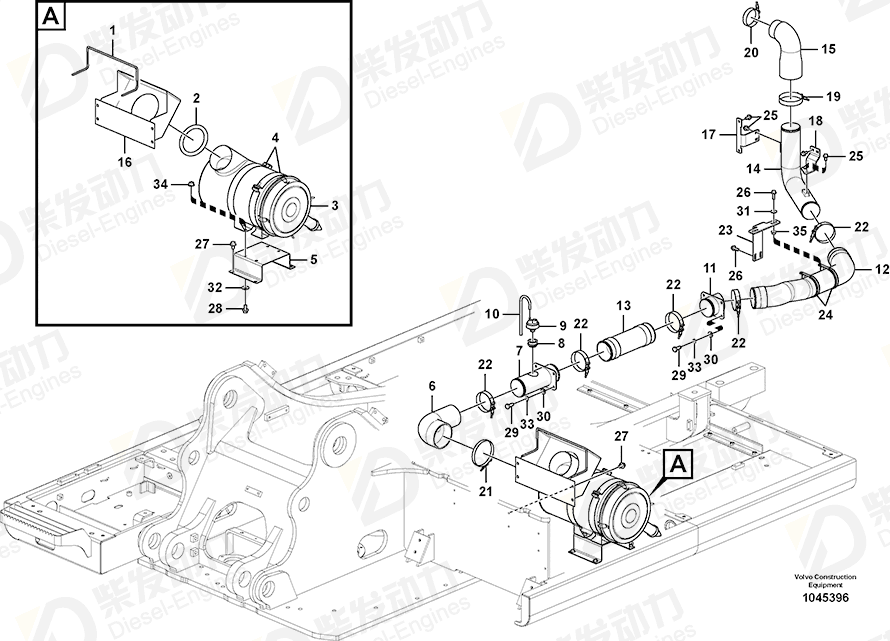 VOLVO Clamp 972312 Drawing