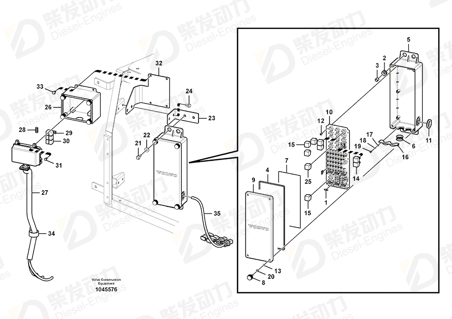VOLVO Cable harness 14602279 Drawing
