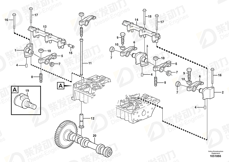 VOLVO Tappet 20792475 Drawing