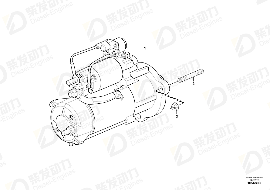 VOLVO Starter motor 17233221 Drawing