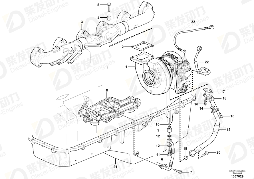 VOLVO Turbocharger 21488860 Drawing