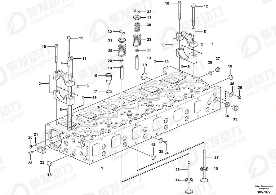 VOLVO Cylinder head 21460896 Drawing