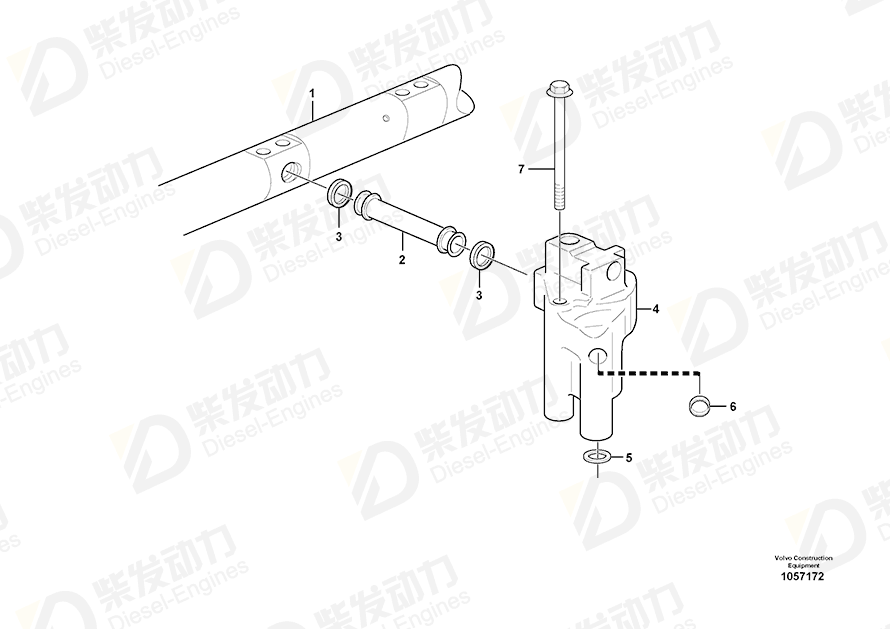 VOLVO Outlet pipe 20591851 Drawing