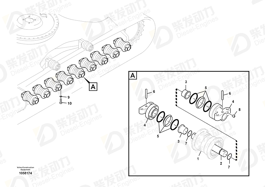 VOLVO Support 14606493 Drawing