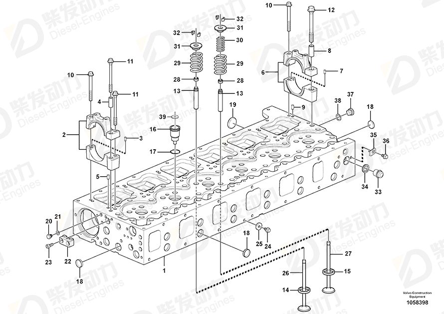 VOLVO Cylinder head 21297143 Drawing