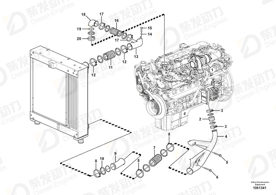 VOLVO V-clamp 20739572 Drawing