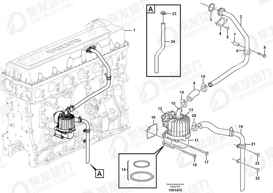 VOLVO Spare parts kit 21475236 Drawing