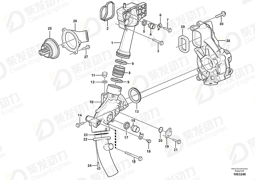 VOLVO Thermostat 21412639 Drawing