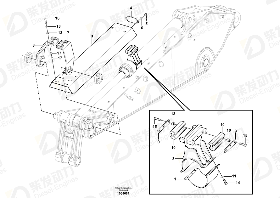 VOLVO Clamp 14569320 Drawing