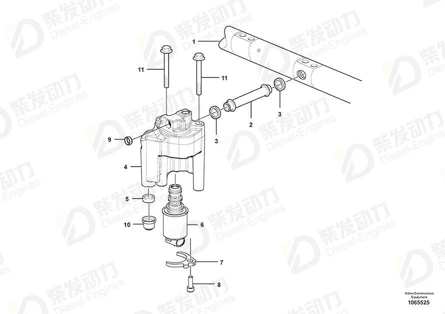 VOLVO Control valve 21596649 Drawing