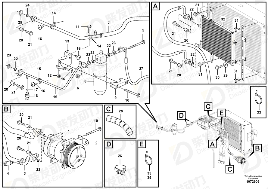 VOLVO Clamp 11118748 Drawing