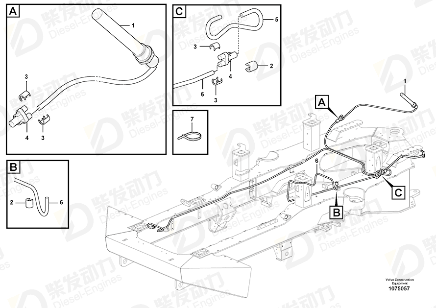 VOLVO Cable 3985326 Drawing