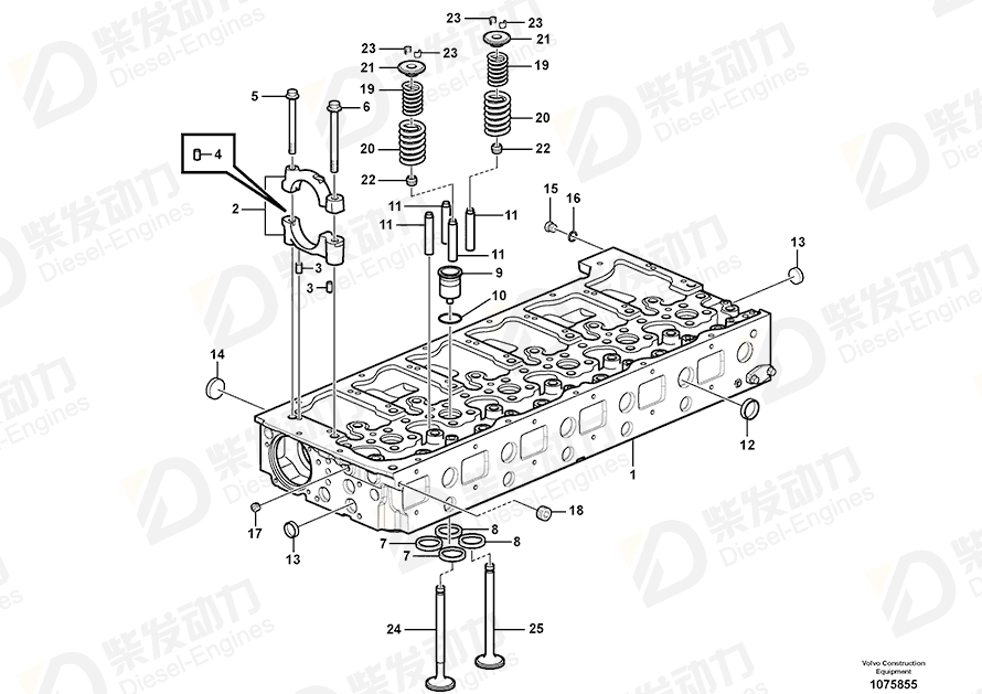 VOLVO Cylinder head 22083486 Drawing