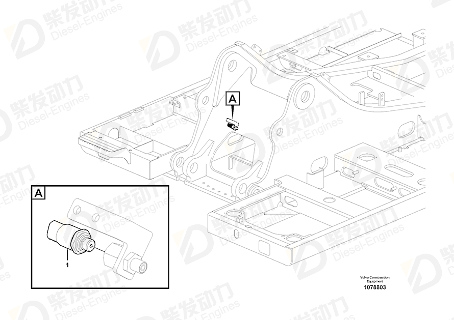 VOLVO Pressure sensor 17252660 Drawing