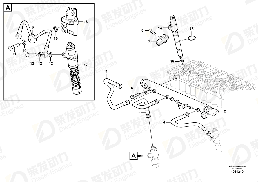 VOLVO Injector 20798114 Drawing