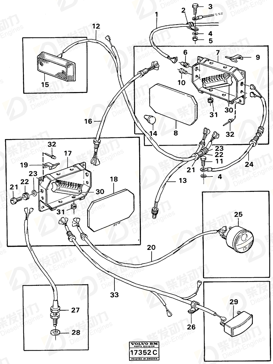 VOLVO Cable harness 4940154 Drawing