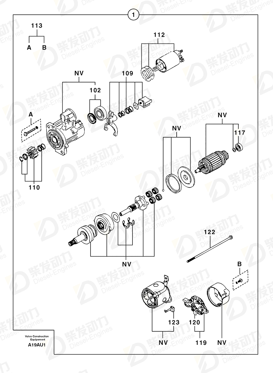 VOLVO Lever 7418143 Drawing