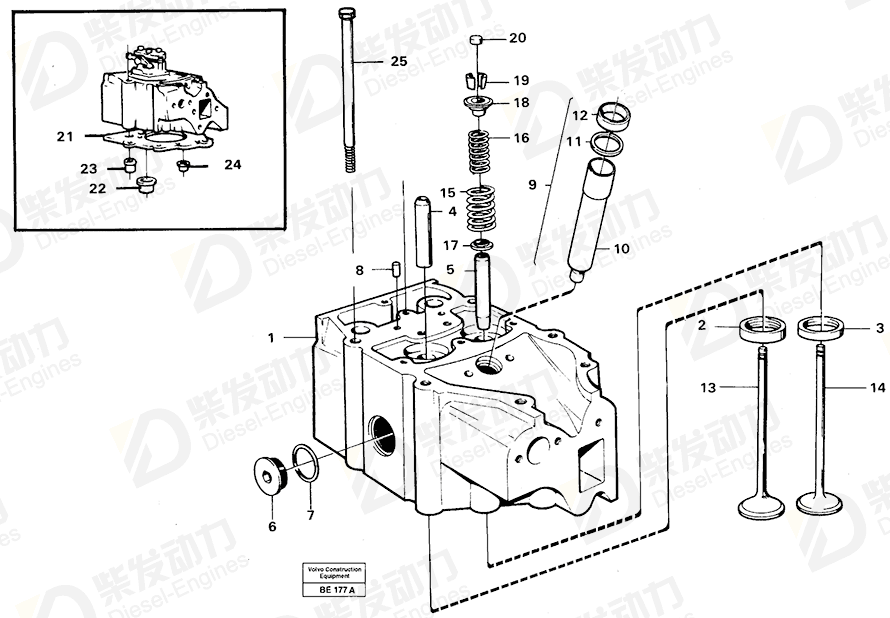VOLVO Cylinder head 478128 Drawing