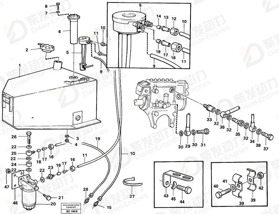 VOLVO Support sleeve 967548 Drawing
