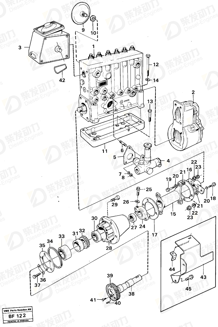 VOLVO Injection pump 11030550 Drawing