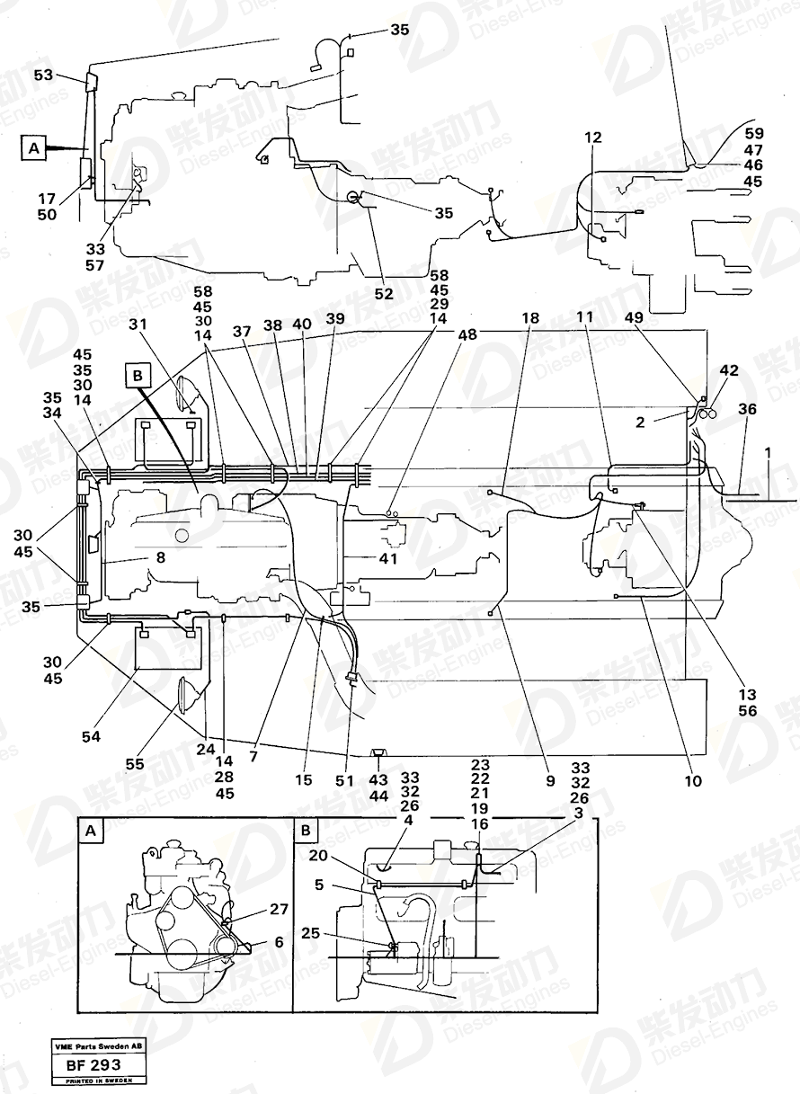 VOLVO Cable harness 4940790 Drawing