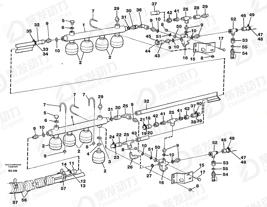 VOLVO Restricting washer 11062276 Drawing