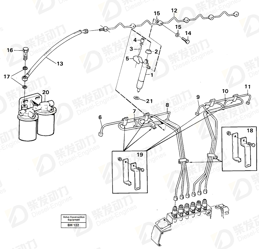 VOLVO Delivery pipe 477822 Drawing