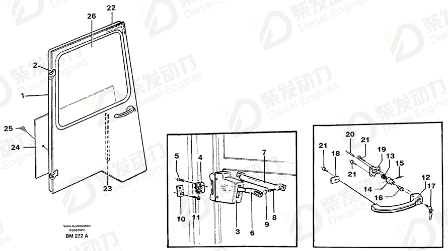 VOLVO Lock cylinder 11058891 Drawing