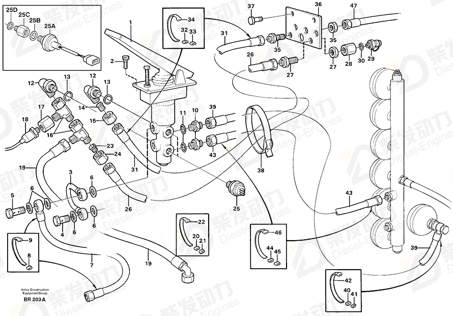 VOLVO Cable harness 11115631 Drawing
