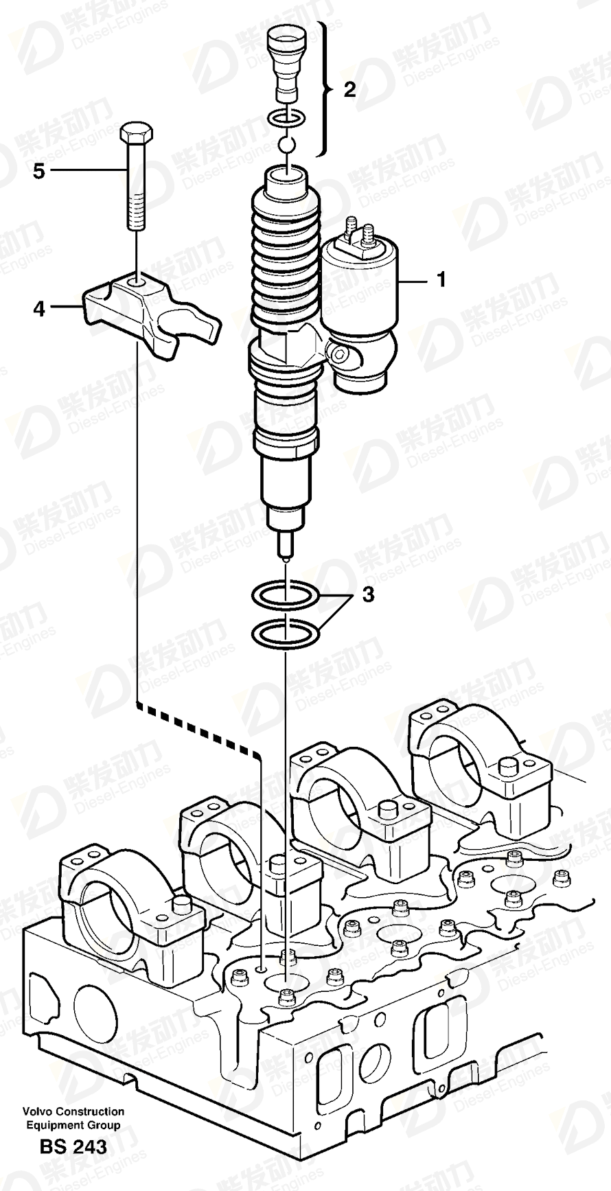 VOLVO Unit Injector 20430583 Drawing