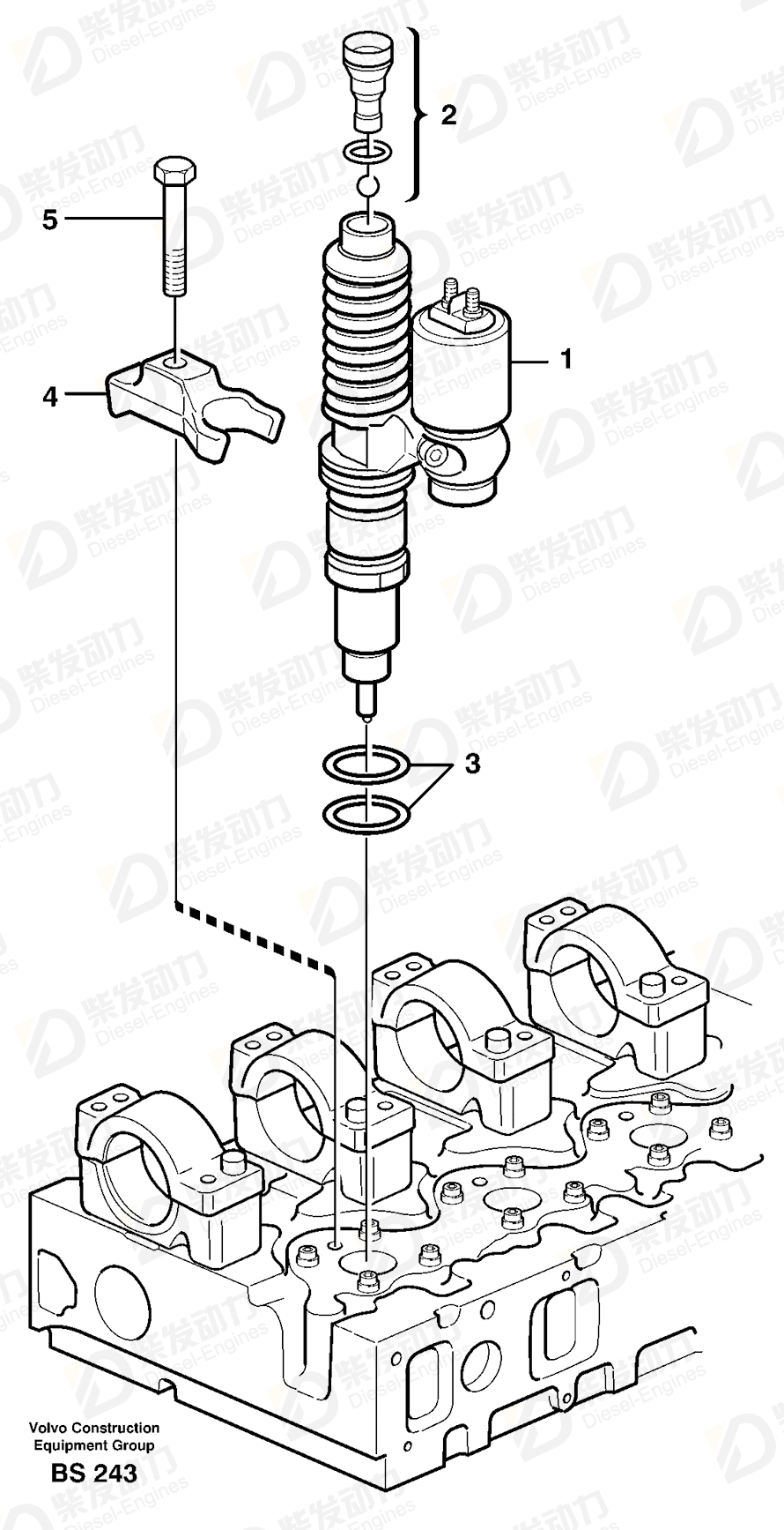 VOLVO Unit Injector 20430583 Drawing VOLVO Unit Injector 20430583 Drawing