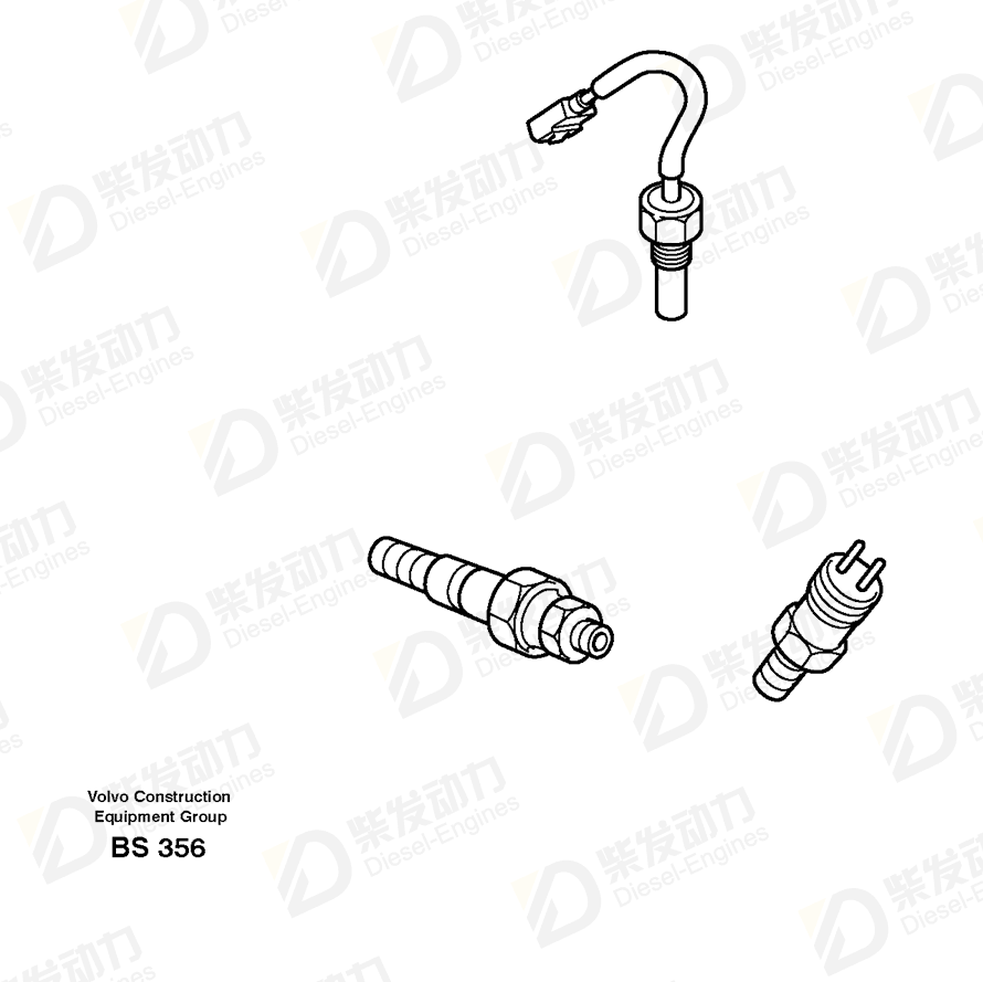 VOLVO thermostat 11104241 Drawing