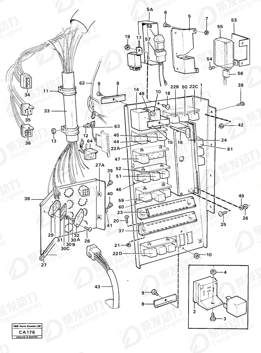 VOLVO Timer relay 874100 Drawing