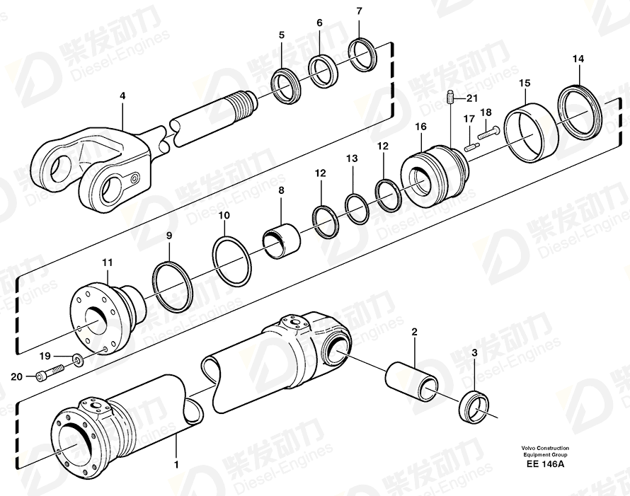 VOLVO Guide ring 11088109 Drawing