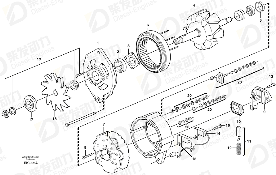 VOLVO Washer 3987785 Drawing