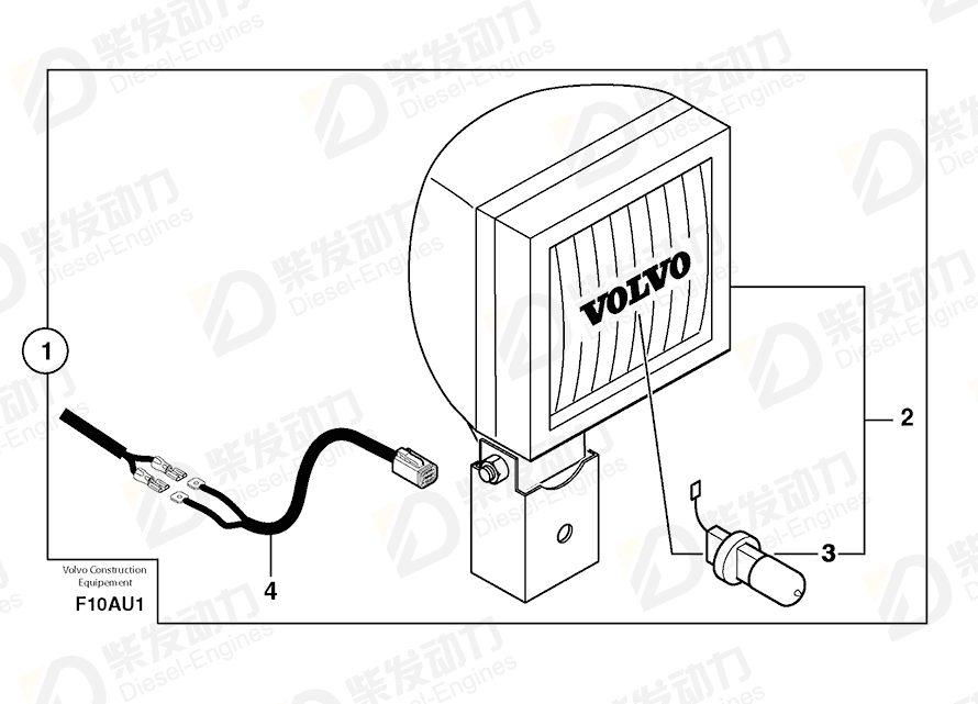 VOLVO Cable harness 11800254 Drawing
